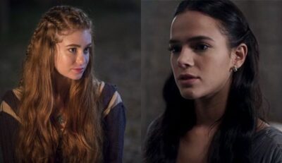 Amalia (Marina Ruy Barbosa) e Catarina (Bruna Marquezine) de Deus Salve o Rei (Foto: Reprodução)