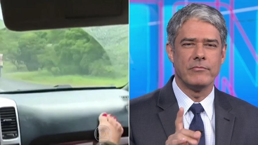 William Bonner dá bronca ao vivo (Foto: Reprodução)