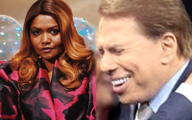 Gaby Amarantos e Silvio Santos (Foto: Reprodução)