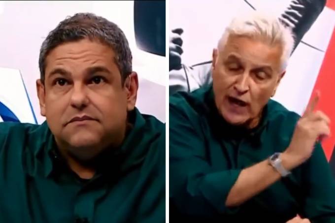 Choro de Neymar foi motivo de discussão em programa da Fox (Reprodução/Twitter/Veja SP)