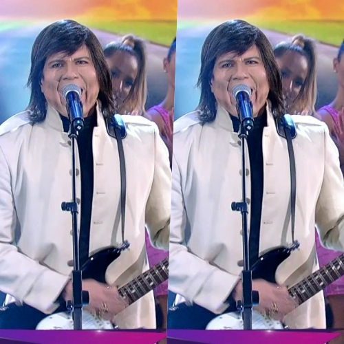 Paulo Ricardo roubou a cena como Roberto Carlos, no Show dos Famosos mas virou piada (Foto reprodução)