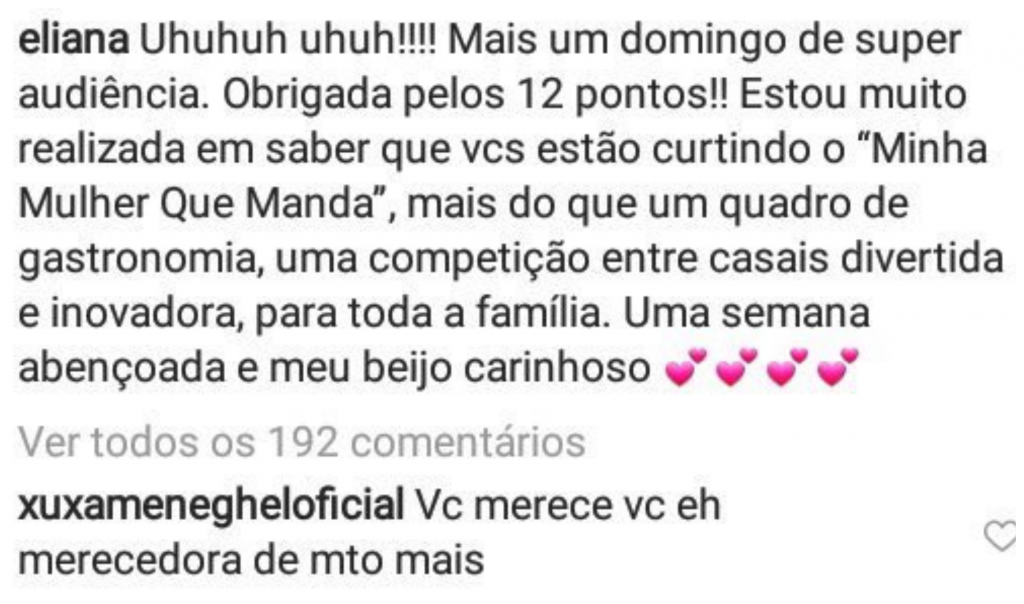 Xuxa comemorou boa audiência de Xuxa (Foto reprodução)