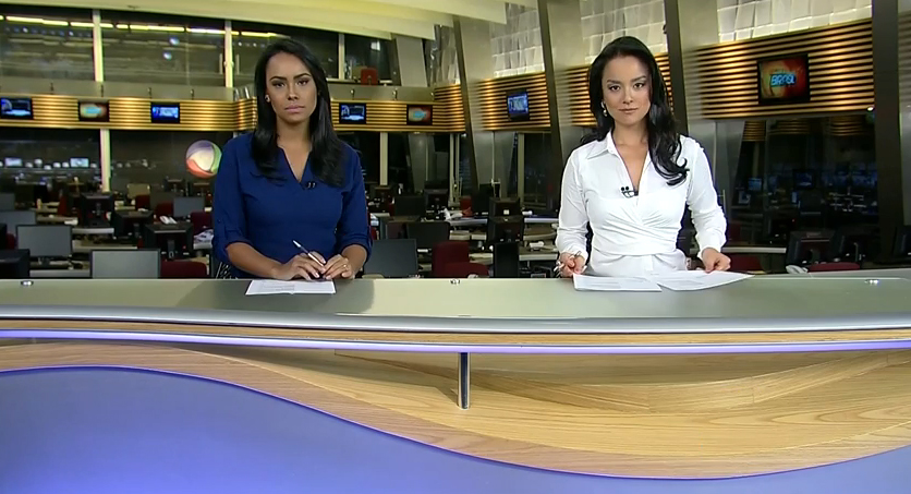 Salcy Lima e Lidiane Shayuri apresentando o Fala Brasil (Foto: Reprodução)