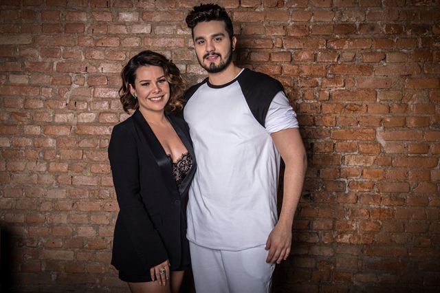 Fernanda Souza e Luan Santana no lançamento do Só Toca Top (Foto: Globo/Fábio Rocha)