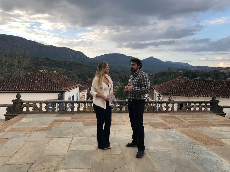 Padre Fábio de Melo é entrevistado por Eliana (Foto: Divulgação)