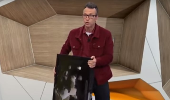 Neto quebrou TV ao vivo em Os Donos da Bola. (Foto: Reprodução/Band)