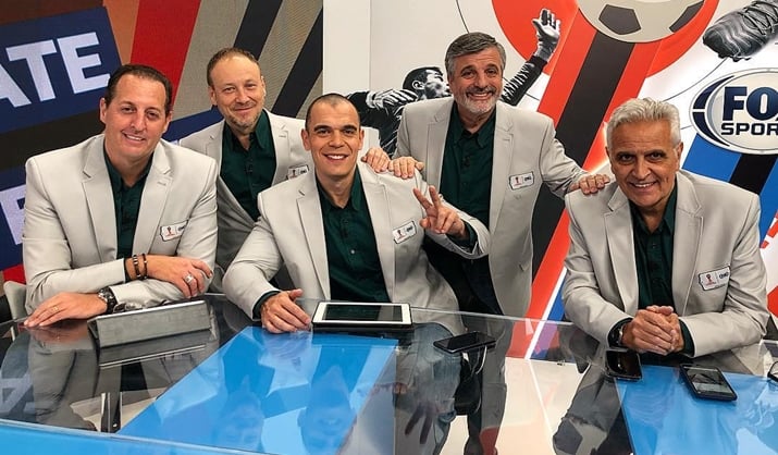 Apresentadores e comentarista do Fox Sports na Rússia. (Foto: Reprodução/Facebook)