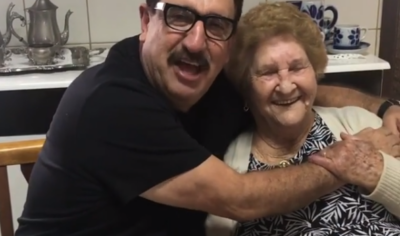 Ratinho e sua mãe. (Foto: Reprodução)