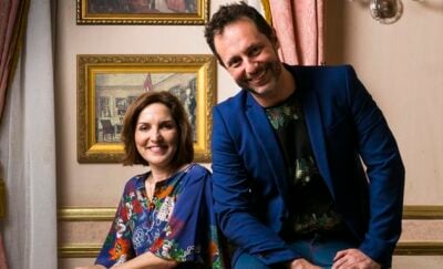 Thereza Falcão e Alessandro Marson, autores de Novo Mundo (Foto: TV Globo / Raquel Cunha)