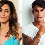 A atriz e seu par romântico na novela.