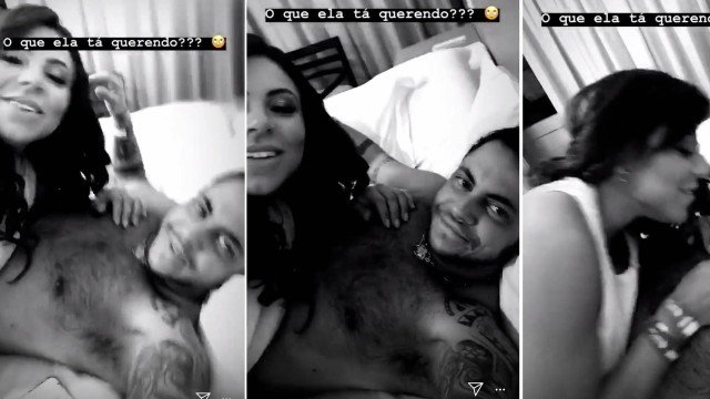 Andressa Ferreira 'tira onda' na cama com Thammy: 'Eu tenho o boy mais gato do Brasil' Foto: Reprodução/Instagram