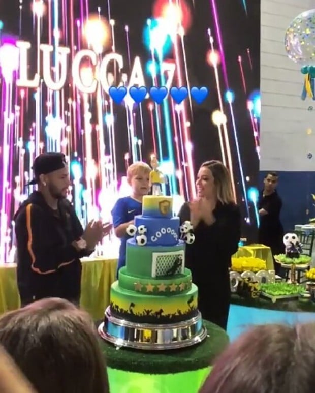 Carol Dantas, Davi Lucca e o jogador (Foto: Reprodução/Instagram)