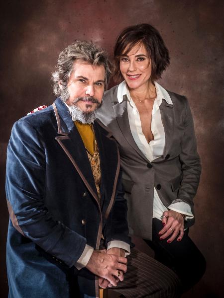 Dom Sabino e Carmen em O Tempo Não Para (Foto: Divulgação)