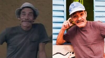 Geraldo Carrato interpreta Soneca, versão brasileira de Seu Madruga, personagem de Ramón Valdés em Moleque (Foto: Reprodução)