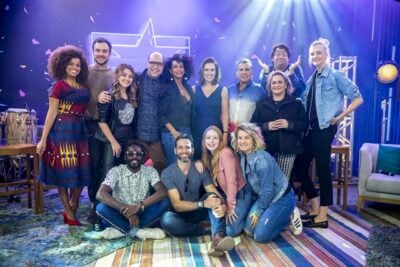 Elenco da segunda temporada do PopStar reunido nos Estúdios Globo
(Foto: Globo/Sergio Zalis)