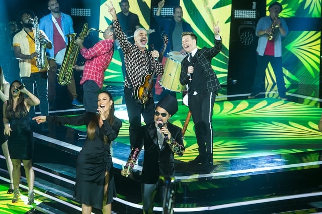 Show de Ivete Sangalo, Lulu Santos, Michel Telo e Carlinhos Brown (Foto: Globo/Raquel Cunha)