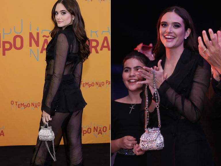Juliana Paiva no lançamento de O Tempo Não Para (Foto: Isabella Pinheiro/Globo)