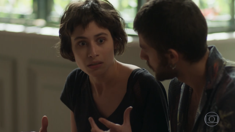 Manu (Luisa Arraes) e Ícaro (Chay Suede) em cena de Segundo Sol (Foto: Reprodução/Globo)