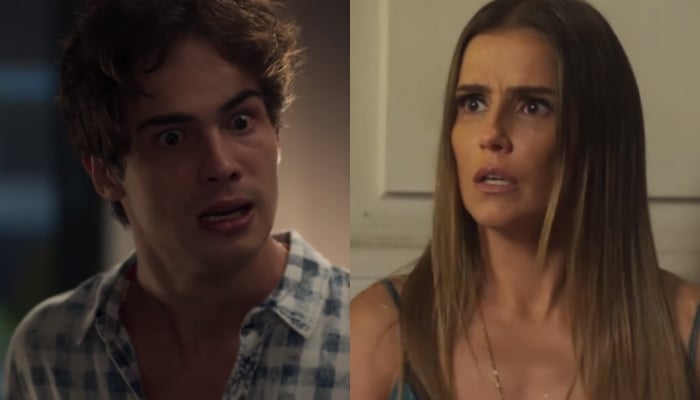 Valentim (Danilo Mesquita) e Karola (Deborah Secco) em Segundo Sol