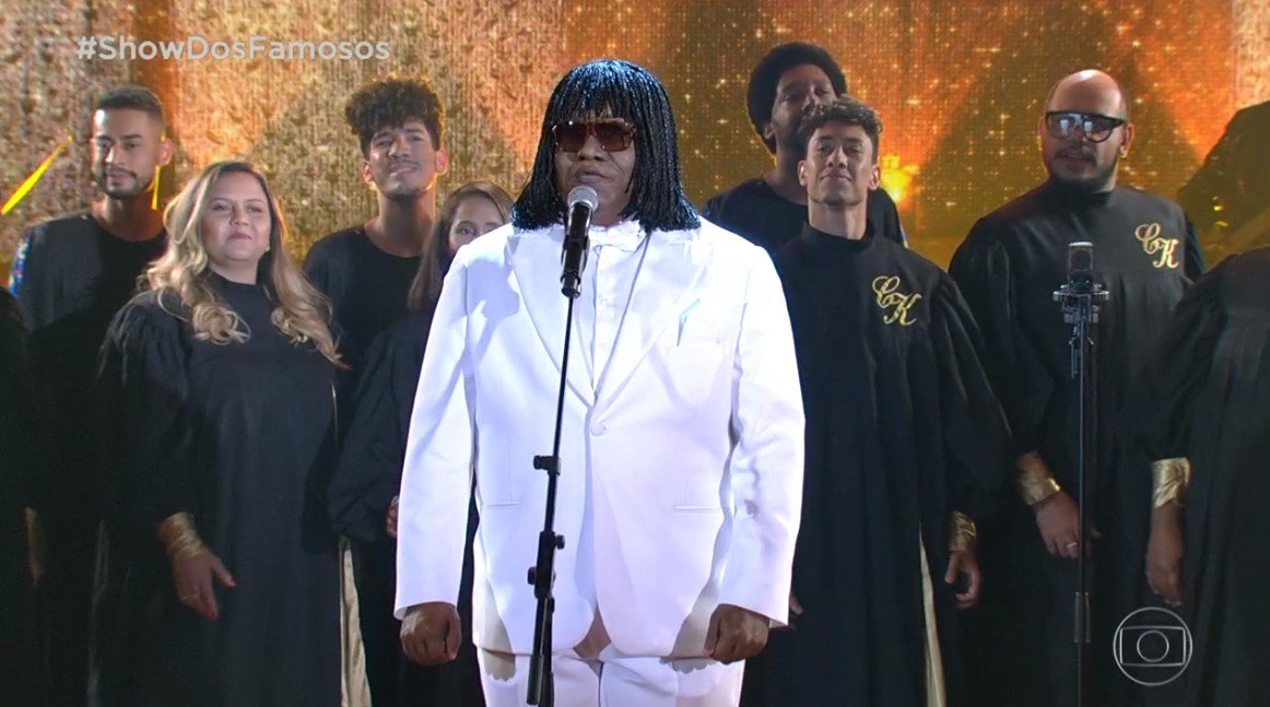 Tiago Abravanel imitou Milton Nascimento na final do Show dos Famosos (Foto: Reprodução/Globo)