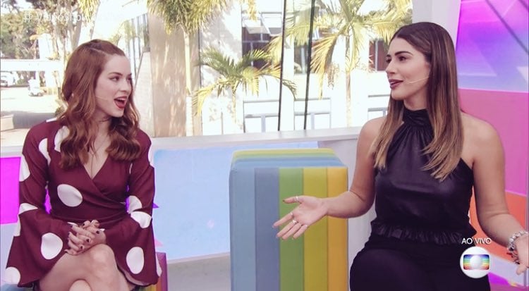 Sophia e Vivian no Vídeo Show. (Foto: Reprodução)