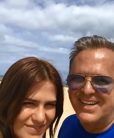 Orlando Morais e a filha no Havaí (Foto: Reprodução)