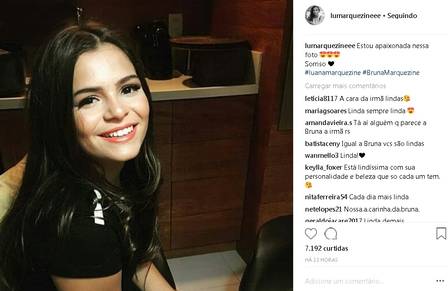 Luana Marquezine, irmã de Bruna (Foto: Reprodução)