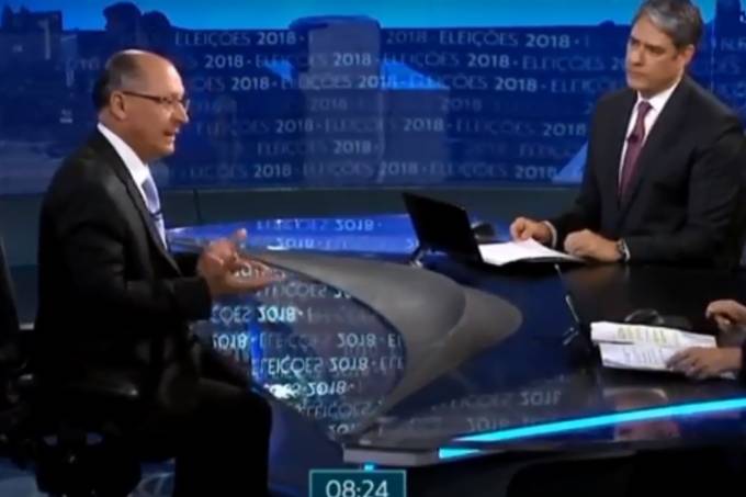Geraldo Alckmin: entrevista no Jornal Nacional (29/8/2018) (TV Globo/Reprodução)