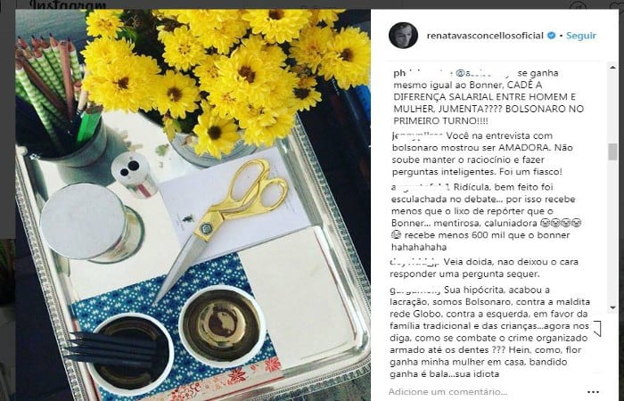 Instagram de Renata Vasconcellos (Foto: Reprodução)
