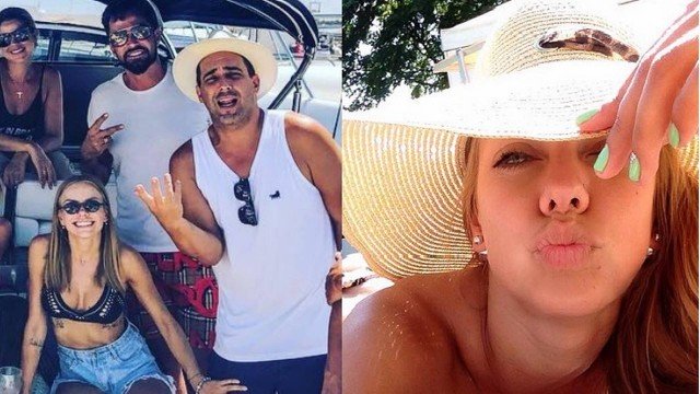André Marques aproveita Ibiza ao lado da ucraniana Daria Kabzina Foto: reprodução/ instagram