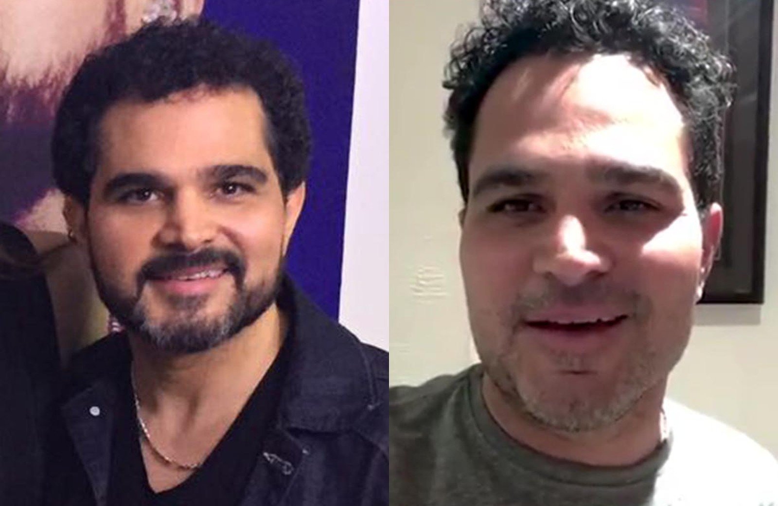Antes e depois de Luciano (Foto: Montagem)