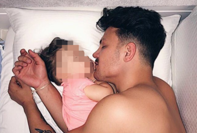 Saulo e a filha do cunhado (Foto: Reprodução)
