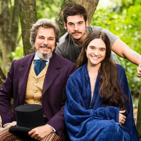 Edson Celulari com Juliana Paiva e Nicolas Prattes (Foto: Reprodução/Instagram)