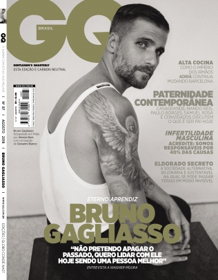 Bruno Gagliasso na capa da revista GQ Brasil de agosto (Foto: Divulgação)
