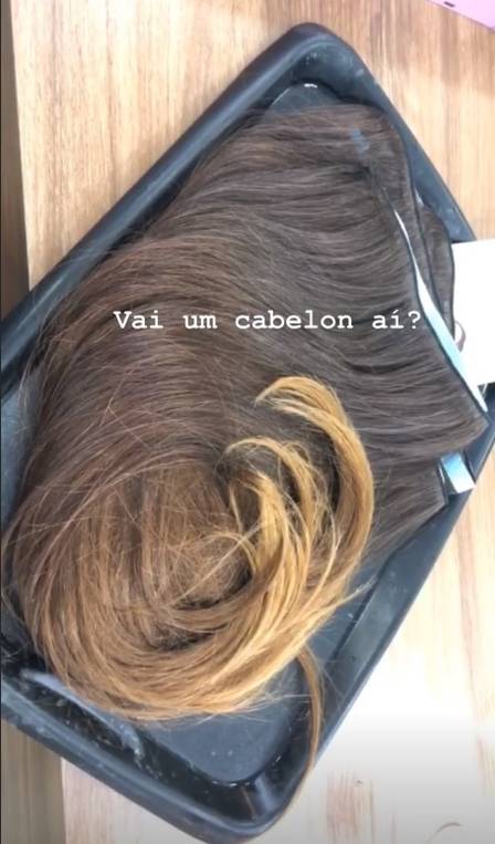 Cabelo de Letícia Almeida (Foto: Reprodução)