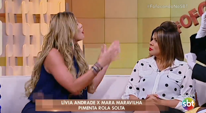Briga de Mara com Lívia vem de longe (Foto: Reprodução/SBT)