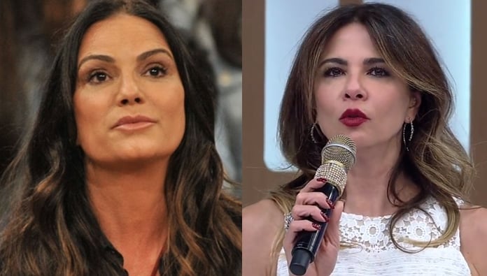 A ex-modelo Luiza Brunet e apresentadora Luciana Gimenez (Foto: Reinaldo Marques/Reprodução RedeTV!/Montagem)