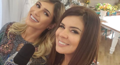 Apresentadoras juntas e 