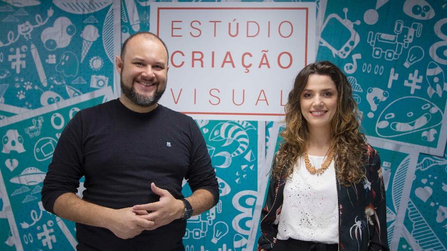 Marcelo do Ó e Camila Quirino na RedeTV! (Foto: Divulgação)
