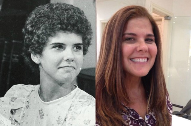 Rosana Garica como Narizinho (esquerda) e atualmente (direita) (Foto: Montagem)