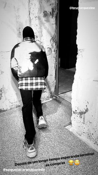 Jogador reclamou da demora da namorada (Foto: Reprodução/Instagram)