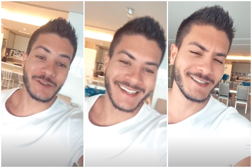 Arthur Aguiar se emociona (Foto: Reprodução)