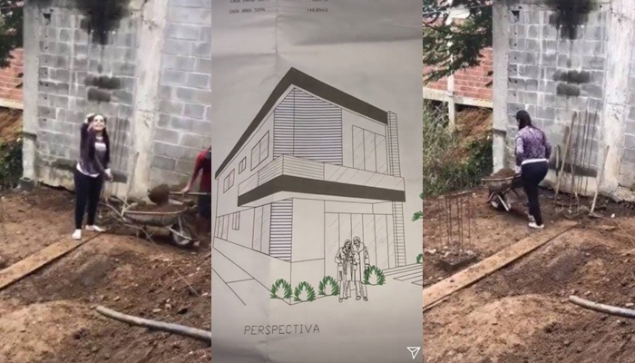 Cantora está ajudando a construir novo imóvel. (Foto: Reprodução/Instagram)