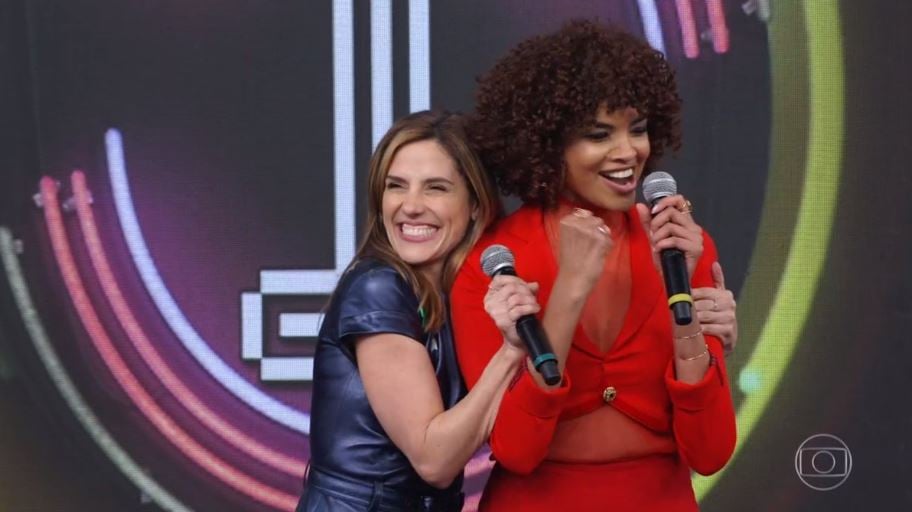 Rafaela Mandelli no Domingão do Faustão (Foto: Divulgação)