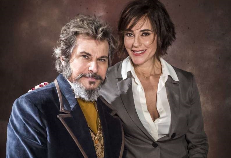 Dom Sabino e Carmen em O Tempo Não Para (Foto: João Cotta/ Divulgação)