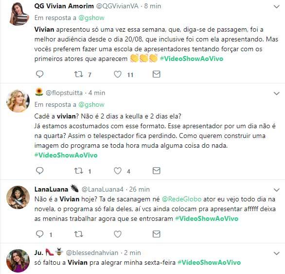 Comentários sobre Vivian Amorim (Foto: Reprodução)