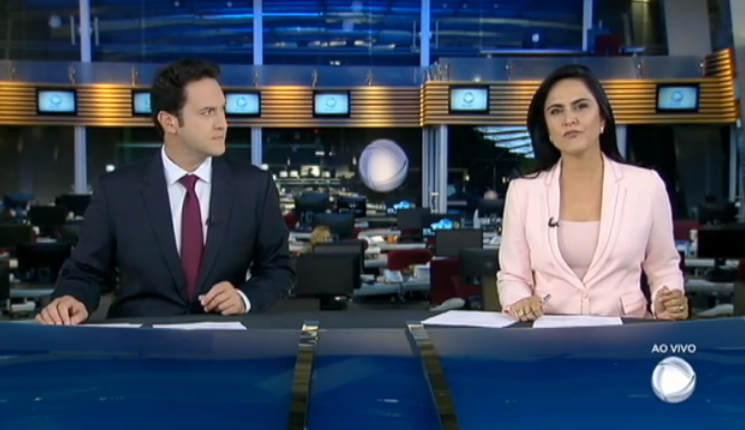 Jornal da Record quando ainda estava no físico há algumas semanas (Foto: Reprodução)
