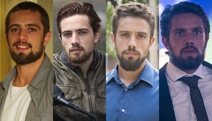 O ator Rafael Cardoso em suas últimas quatro novelas na Globo (Fotos: Globo/Alex Carvalho/Estevam Avellar/Paulo Belote/Raquel Cunha)