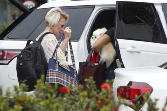 Ana Maria Braga embarcando em jatinho (Foto: Extra)