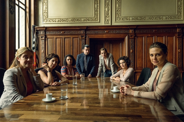 Vítimas reunidas na série Assédio (Foto: Globo/Ramón Vasconcelos)